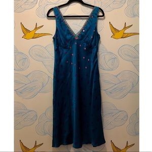 Silk Dress with bead/ spangle details